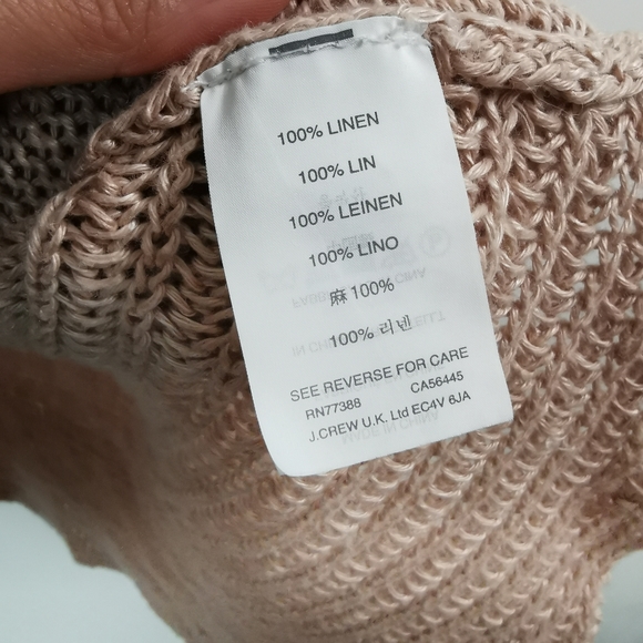 J Crew 100% Linen Knitted Crew Neck Sweater - Picture 4 of 5